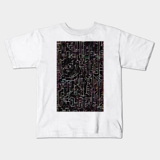 Neon lines pattern Kids T-Shirt